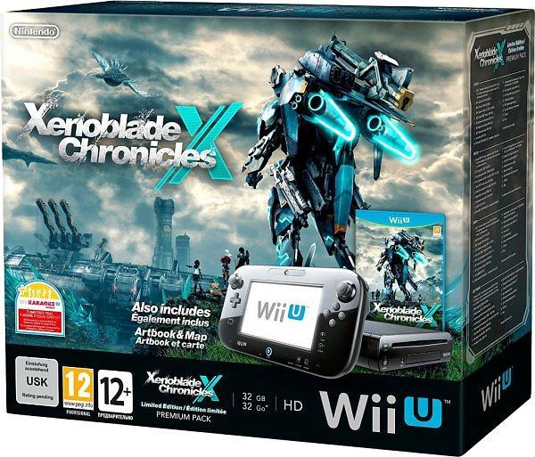 Nintendo Wii U Konsole - Xenoblade Chronicles X Premium Pack - 32GB - Schwarz