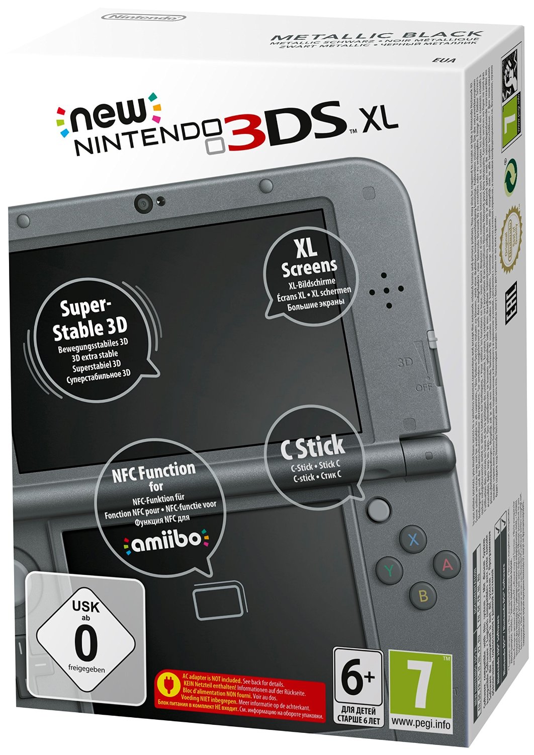 New Nintendo 3DS XL Konsole - Metallic/Schwarz