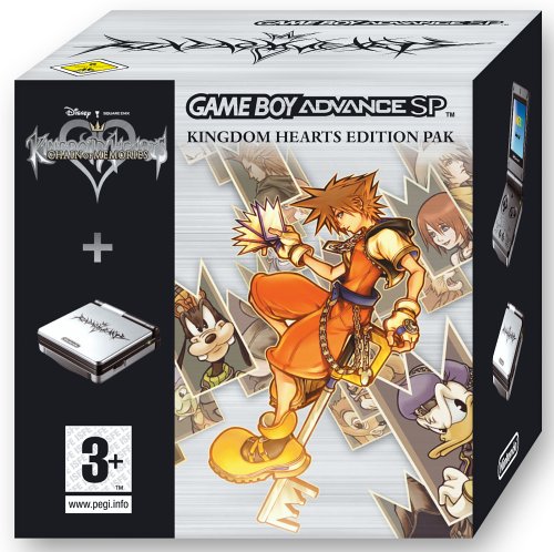 Nintendo Game Boy Advance SP Konsole inkl. Kingdom Hearts - Silber
