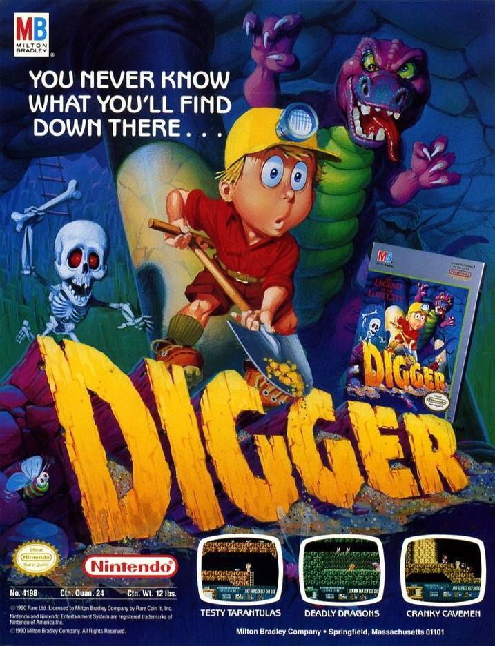 Digger T. Rock - The Legend of the Lost City - [NES]