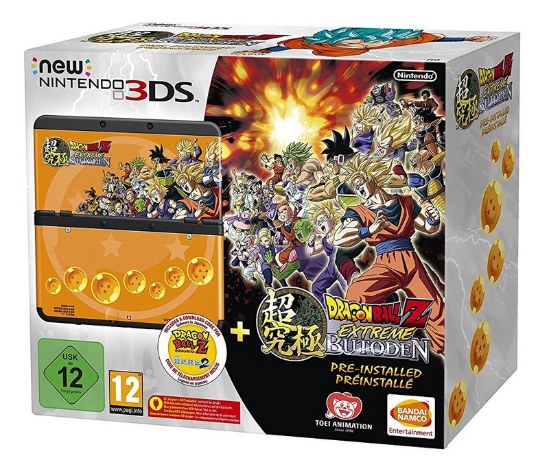 New Nintendo 3DS Konsole inkl. Dragon Ball Z: Extreme Butoden + Zierblende - Schwarz