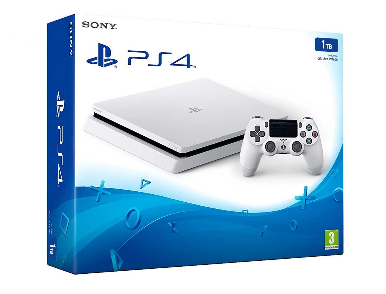 Sony PlayStation 4 Konsole Slim 1TB inkl. PS4 Wireless Controller - Weiß