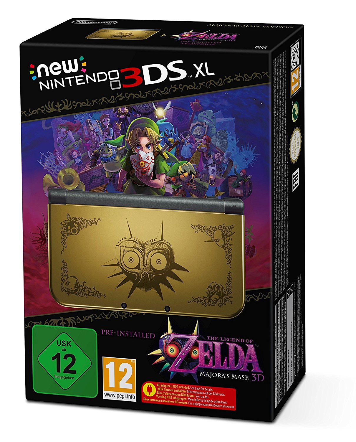 New Nintendo 3DS XL Konsole inkl. Legend of Zelda: Majora's Mask 3D - Gold