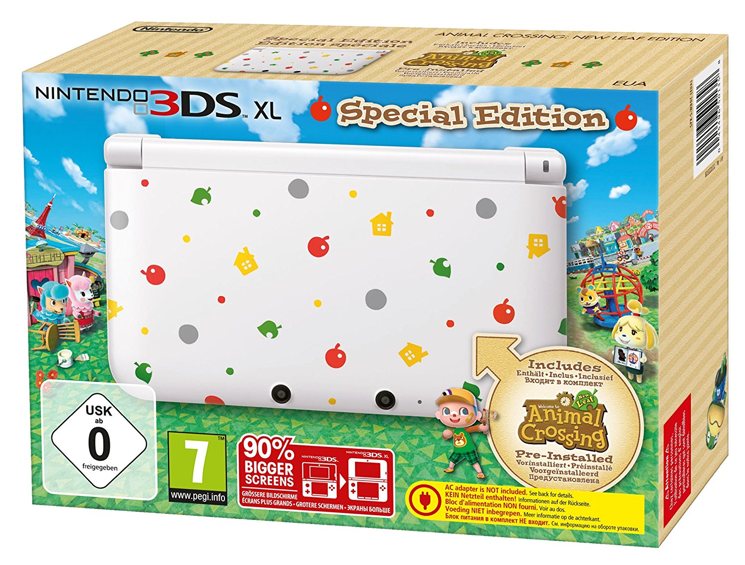 Nintendo 3DS XL Konsole inkl. Animal Crossing: New Leaf (vorinstalliert) - Weiß