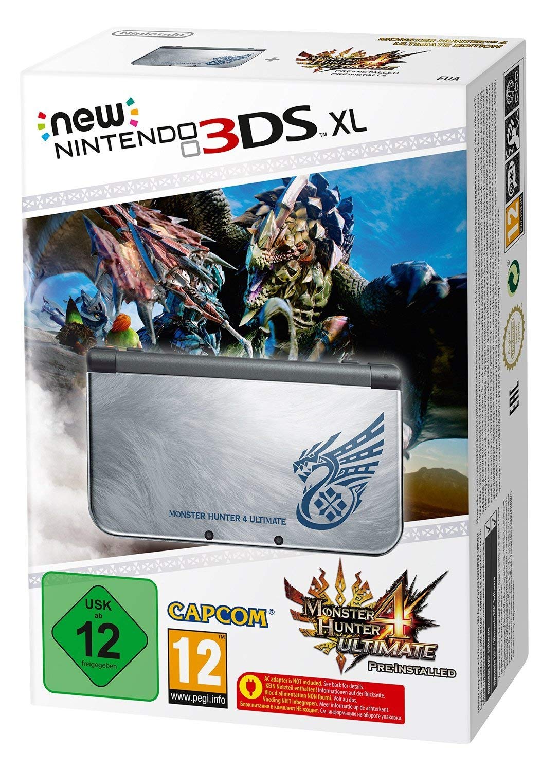 New Nintendo 3DS XL Konsole inkl. Monster Hunter 4 Ultimate - Silber