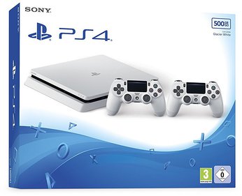 Sony PS4 Konsole Slim 500GB inkl. 2 Wireless Controller - Weiß