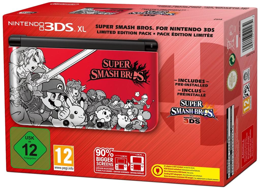 Nintendo 3DS XL Konsole - Super Smash Bros. Edition - Rot