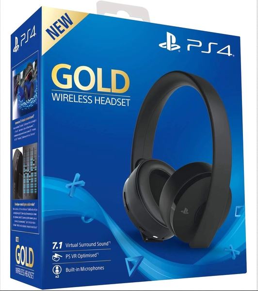 Sony PlayStation -  PS4 Gold 7.1 Wireless Headset - Schwarz
