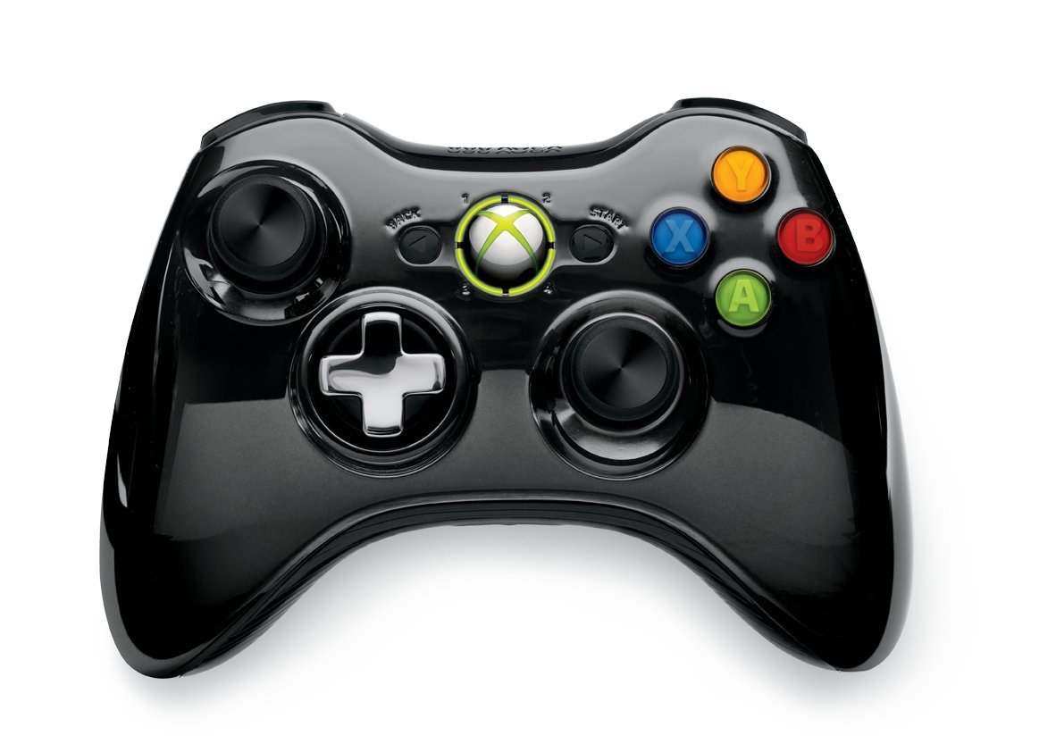 Microsoft Xbox 360 Wireless Controller - Chromschwarz