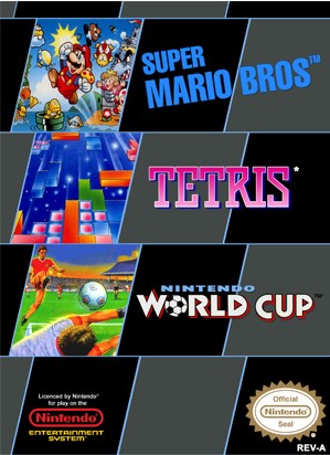 3-in-1 Super Mario Bros. / Tetris / World Cup - [NES]