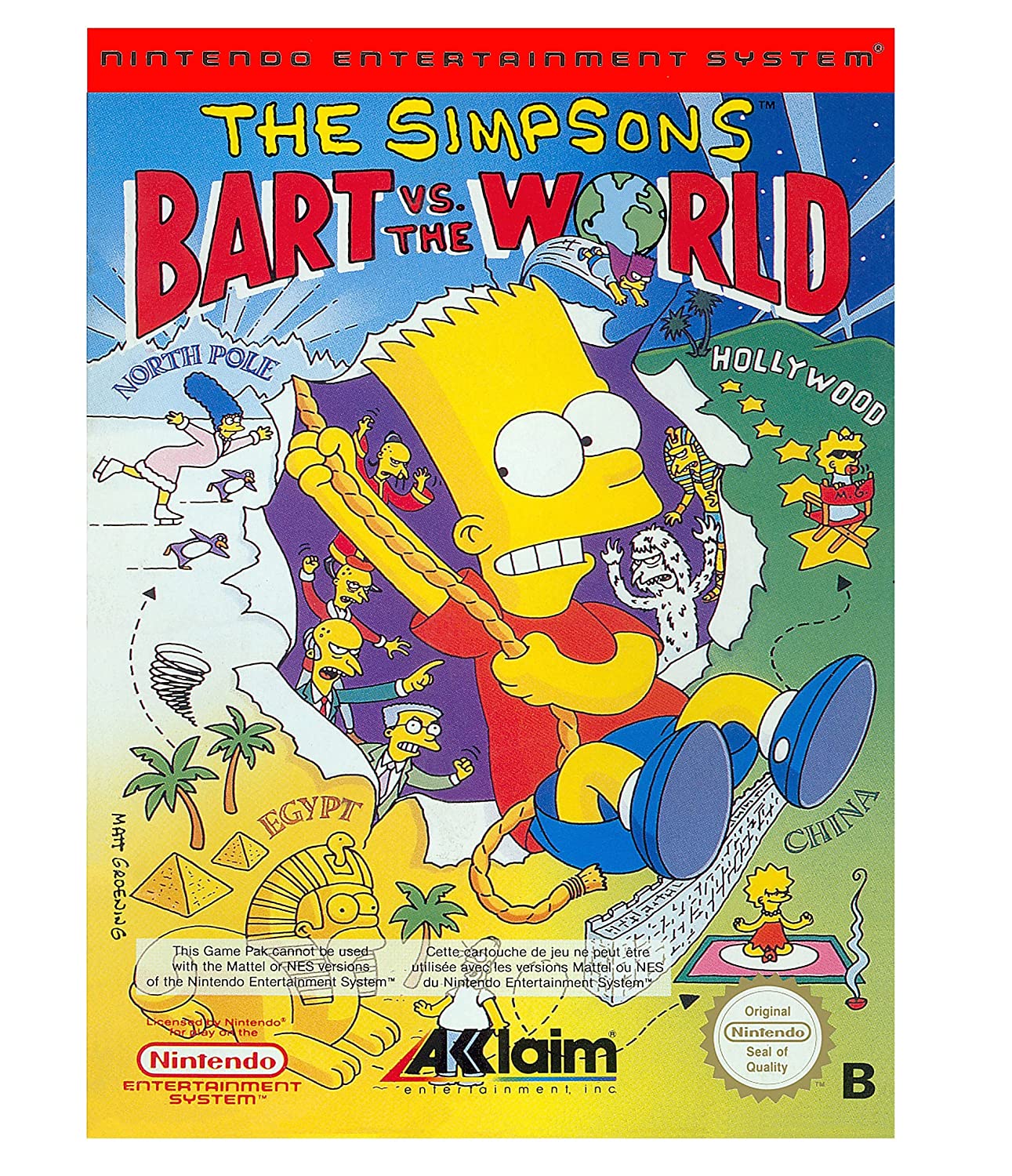 The Simpsons Bart vs. the World - [NES]