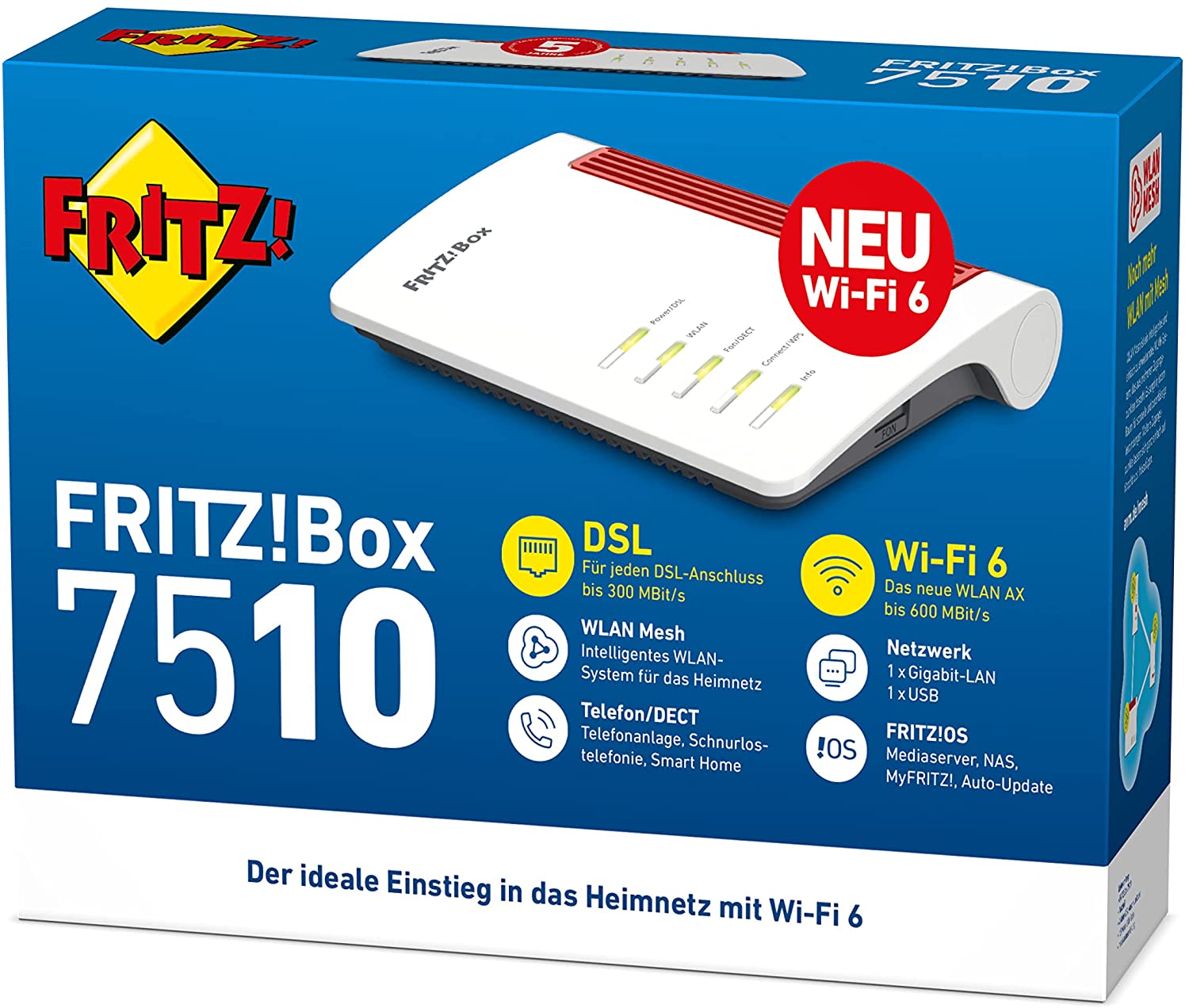 AVM FRITZ!Box 7510 WI-FI 6 Router