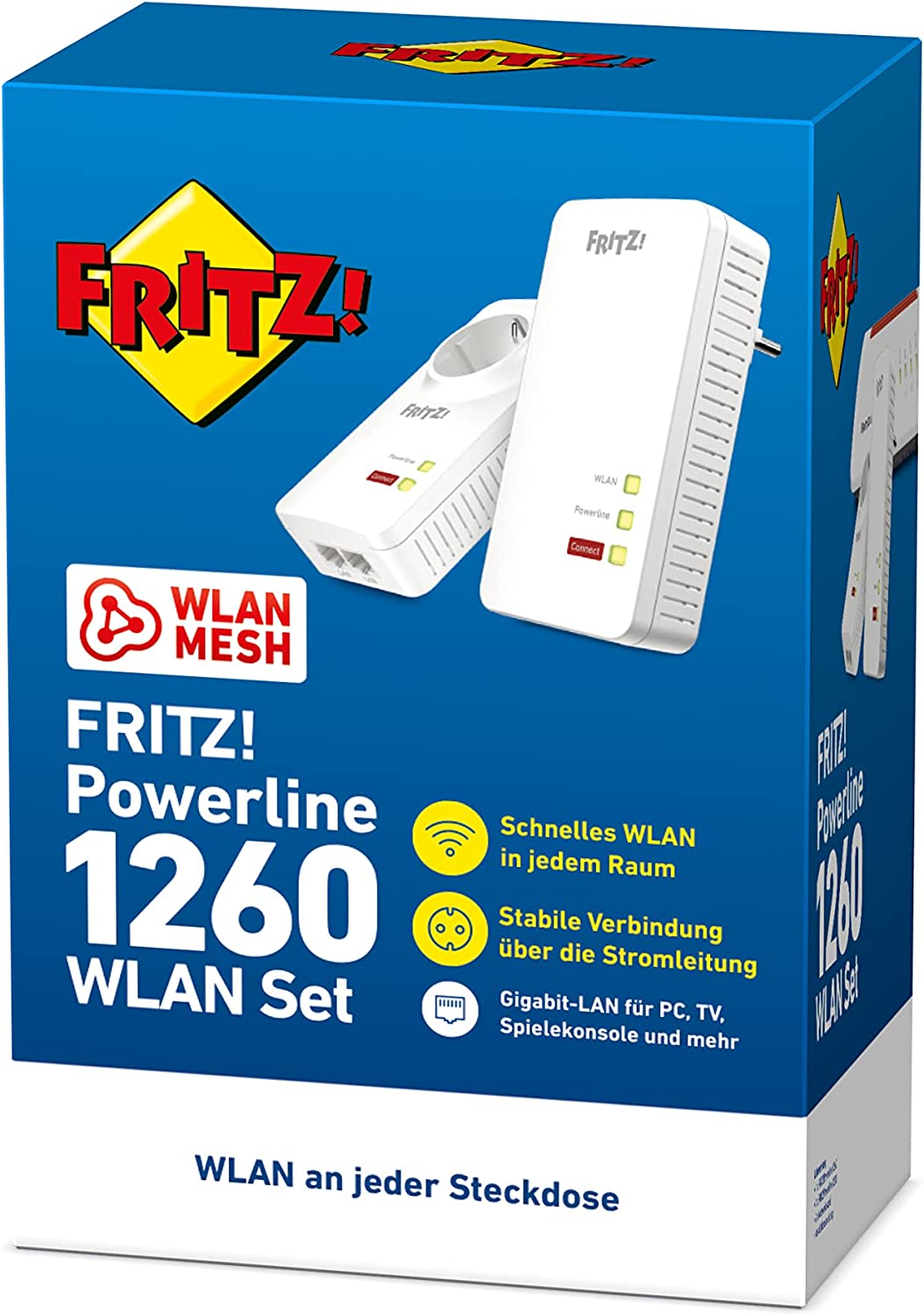 AVM FRITZ!Powerline 1260/1220 WLAN Set - Weiß
