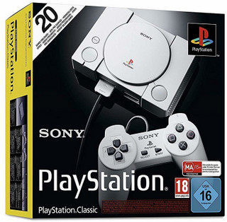 Sony PlayStation Classic mini PS1 Konsole inkl. 2 Controller - Grau