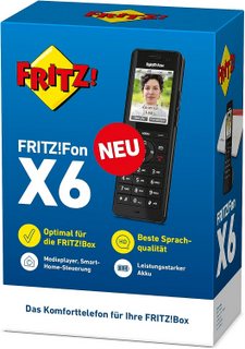 AVM FRITZ!Fon X6 DECT-Komforttelefon - Schwarz