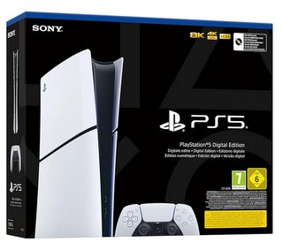 PS5 Slim Konsole - 1TB - (Digital Edition) inkl. PS5 Wireless Controller - Weiß